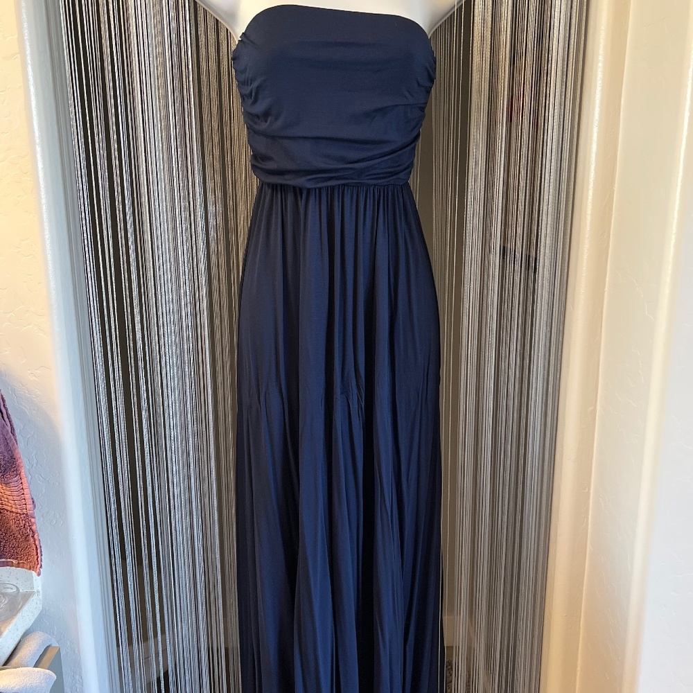 Navy Blue and Black Strapless dresses